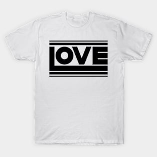 Love Block Black T-Shirt